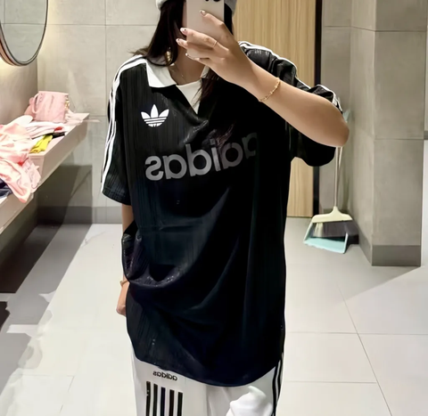 ÁO POLO ADIDAS ĐEN ÁO THỦ MÔN CÓ CỔ - JX8980