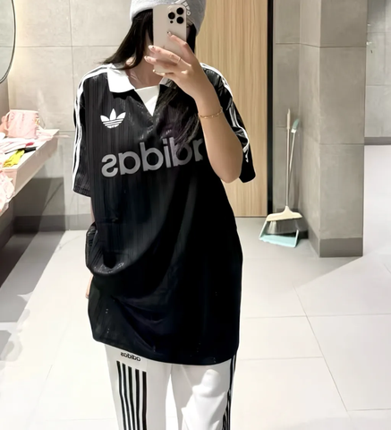 ÁO POLO ADIDAS ĐEN ÁO THỦ MÔN CÓ CỔ - JX8980