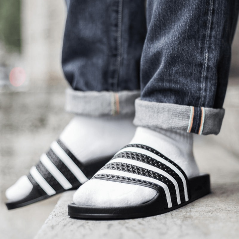 Dép BÁNH MÌ ĐEN TRẮNG ADIDAS ADILETTE 280647