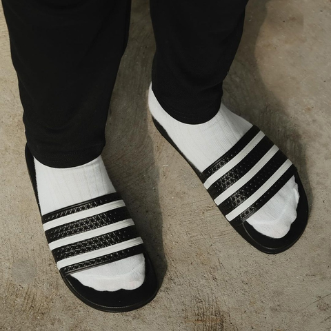 Dép BÁNH MÌ ĐEN TRẮNG ADIDAS ADILETTE 280647