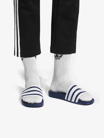 Dép BÁNH MÌ XANH TRẮNG ADIDAS ADILETTE Navy Off White G16220