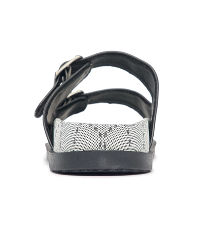 Dép MLB Double Slide Jacquard Diamond Monogram NY XÁM - 3ALPCTM33-50BKS