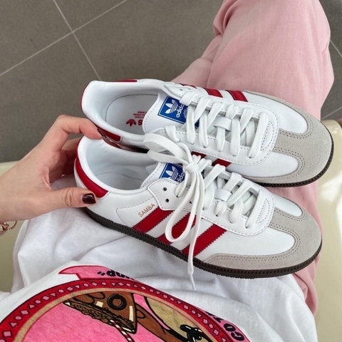 GIÀY ADIDAS SAMBA OG TRẮNG ĐỎ - IG1025