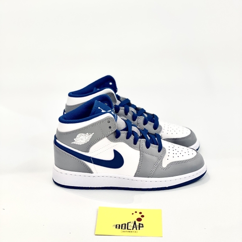 GIÀY Nike Air Jordan 1 Mid GS 'True Blue Cement' DQ8423-014-3
