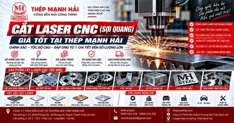 Cắt Laser CNC (sợi quang) giá tốt tại Thép Mạnh Hải
