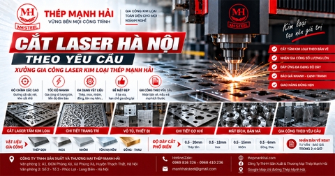 Cắt laser Hà Nội theo yêu cầu - Xưởng gia công laser kim loại Thép Mạnh Hải
