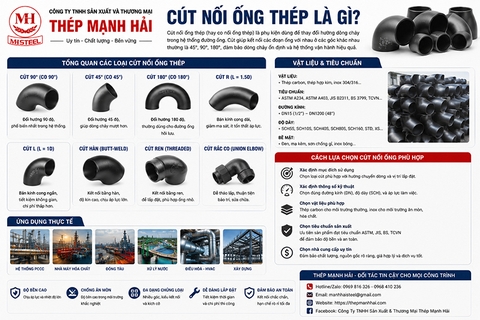 Cút nối ống thép là gì? Tổng quan các loại cút và cách lựa chọn phù hợp