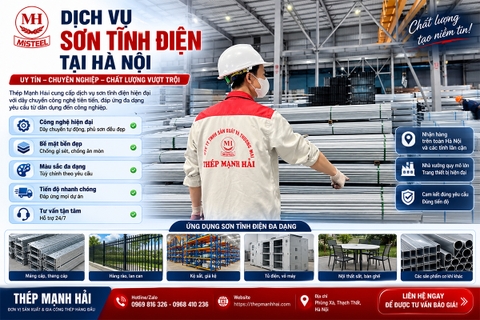 Dịch vụ sơn tĩnh điện tại Hà Nội uy tín, chuyên nghiệp
