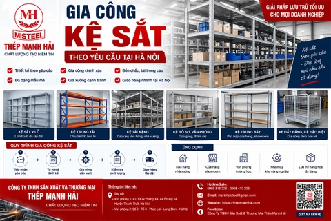 Gia công kệ sắt theo yêu cầu tại Hà Nội