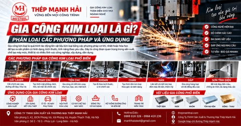 Gia công kim loại là gì? Phân loại các phương pháp và ứng dụng
