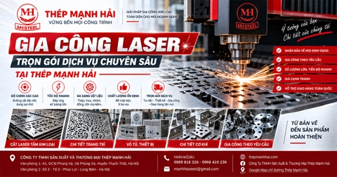 Gia công Laser trọn gói dịch vụ số lượng lớn tại Thép Mạnh Hải