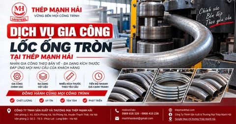 Gia công lốc ống tròn theo yêu cầu tại Hà Nội mọi số lượng, giá tốt