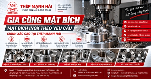 Gia công mặt bích, mặt bích inox theo yêu cầu chính xác cao