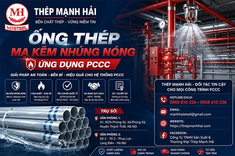 Ống thép mạ kẽm nhúng nóng ứng dụng PCCC