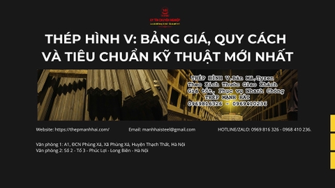 Thép hình V: Bảng giá, quy cách và tiêu chuẩn kỹ thuật mới nhất