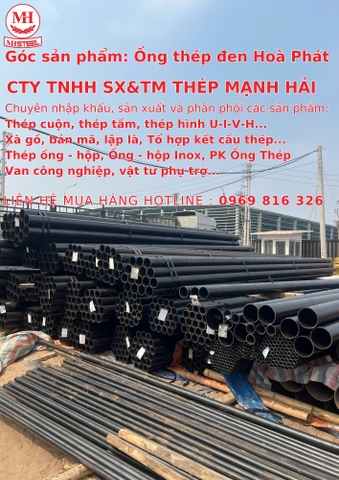 Ống Thép Đen Hòa Phát, Ống Thép Mạ Kẽm Nhúng Nóng Hoà Phát: Chất Lượng Hàng Đầu, Giá Cả Cạnh Tranh tại Thép Mạnh Hải