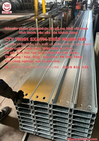 Xà gồ mạ kẽm | xà gồ chữ C, Xà gồ chữ Z, Xà gồ theo yêu cầu