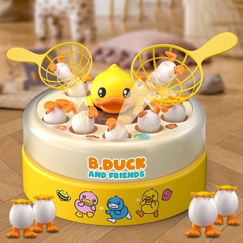 Đồ chơi hứng vịt nhảy kèm nhạc quay 360 độ vui nhộn trò chơi hứng vịt vàng thông minh máy bắn vịt luyện phản xạ TOYLIFE