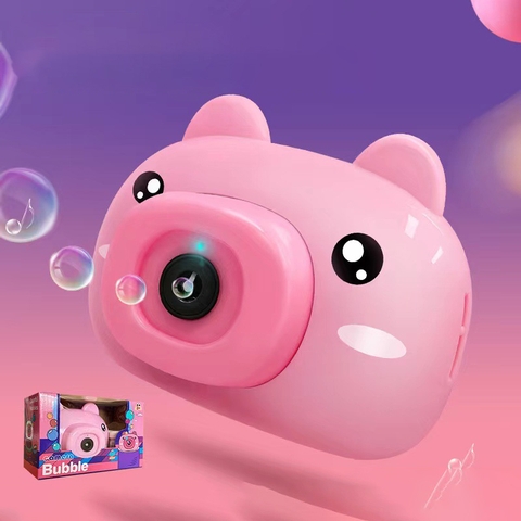 Máy ảnh thổi bong bóng tự động phát nhạc, đồ chơi thổi bong bóng, súng bắn bong bóng xà phòng đồ chơi cho bé gái TOYLIFE