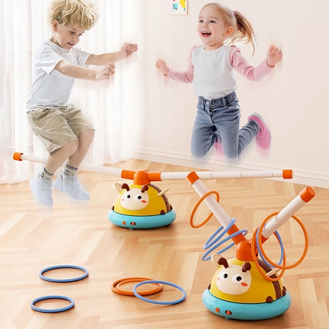 Đồ chơi vận động đa năng trong nhà hình chú ong cho bé máy tập thể dục bọ rùa nhảy cao ném vòng trẻ em TOYLIFE