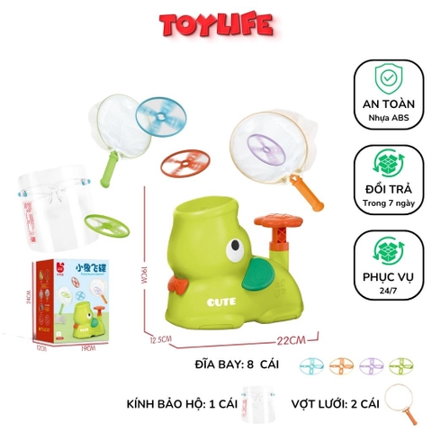 Đồ chơi tung hứng đĩa bay ufo, đồ chơi đĩa bay, frisbee hình chú voi con, đồ chơi vận động cho bé TOYLIFE