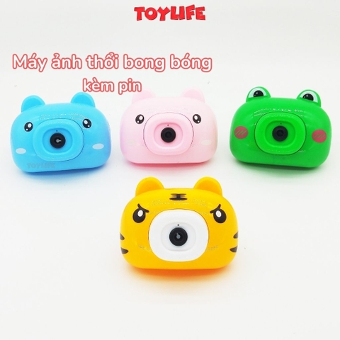 Máy ảnh thổi bong bóng tự động phát nhạc, đồ chơi thổi bong bóng, súng bắn bong bóng xà phòng đồ chơi cho bé gái TOYLIFE