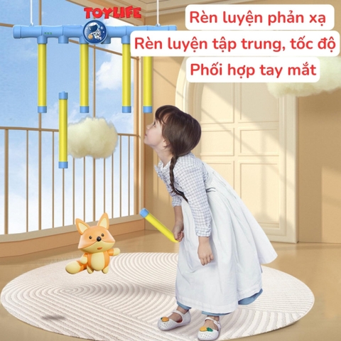 Đồ chơi bắt thanh rơi, gậy rơi, que rơi, đồ chơi vận động luyện phản xạ tập trung tốc độ cho bé, bộ luyện mắt luyện tay