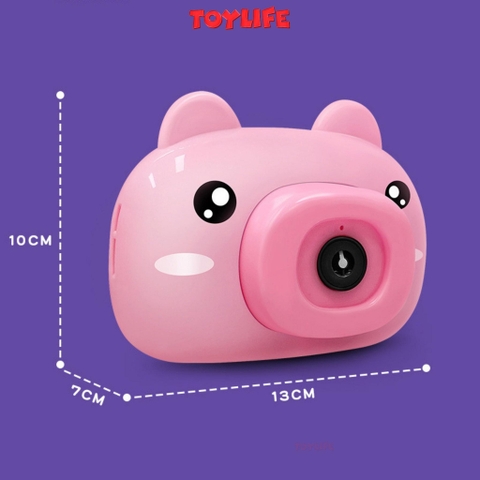 Máy ảnh thổi bong bóng tự động phát nhạc, đồ chơi thổi bong bóng, súng bắn bong bóng xà phòng đồ chơi cho bé gái TOYLIFE
