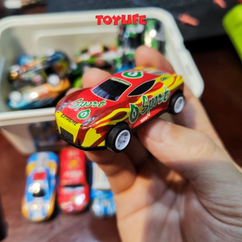 Bộ xe ô tô đua đồ chơi lên cót hợp kim 30 chi tiết kèm hộp đựng, thùng đồ chơi ô tô nhiều màu cho bé TOYLIFE
