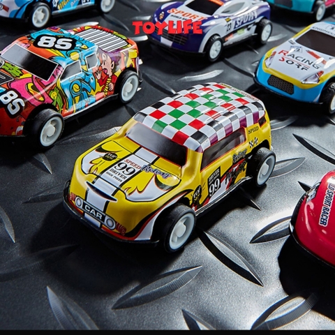 Bộ xe ô tô đua đồ chơi lên cót hợp kim 30 chi tiết kèm hộp đựng, thùng đồ chơi ô tô nhiều màu cho bé TOYLIFE