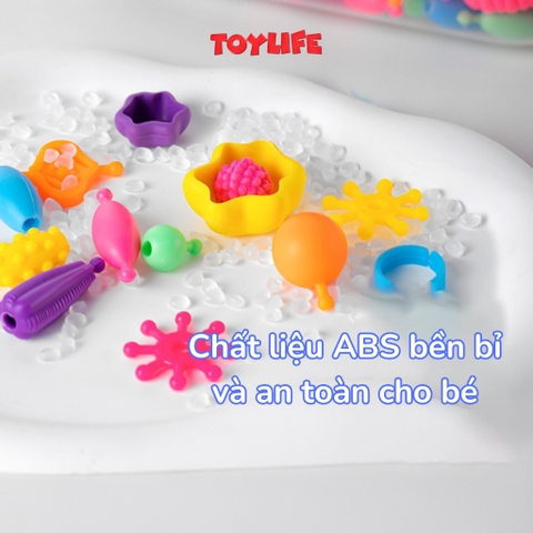 Bộ xâu hạt lắp ghép trang sức vòng cổ, vòng tay, dây chuyền, bờm, nhẫn 620 chi tiết cho bé gái, đồ chơi tự làm handmade