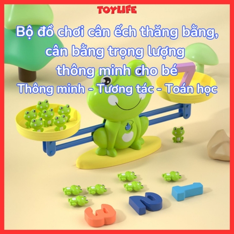 Bộ đồ chơi cân ếch thăng bằng, cân bằng trọng lượng thông minh cho bé, đồ chơi giáo dục toán học phát triển trí tuệ