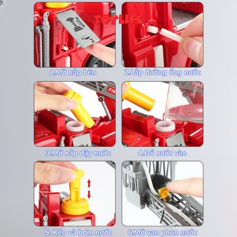 Đồ chơi xe ô tô size lớn cao cấp kèm đèn nhạc cho bé xe cứu hoả xe cứu hộ xe cẩu xe máy xúc xe trộn bê tông xe bồn