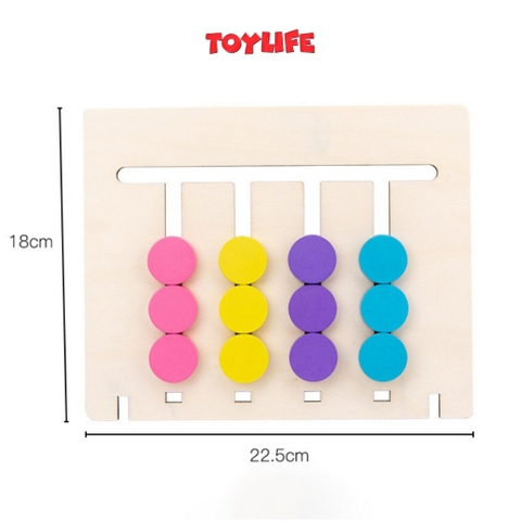 Đồ chơi gỗ xếp hình 4 màu thông minh cho bé đồ chơi giáo dục sớm montessori tư duy logic phát triển trí tuệ TOYLIFE