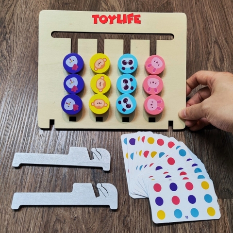 Đồ chơi gỗ xếp hình 4 màu thông minh cho bé đồ chơi giáo dục sớm montessori tư duy logic phát triển trí tuệ TOYLIFE