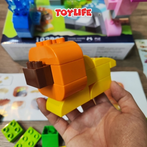 Bộ đồ chơi xếp hình động vật size lớn 102 chi tiết cho bé đồ chơi ghép hình thông minh cho trẻ thỏa sức sáng tạo TOYLIFE