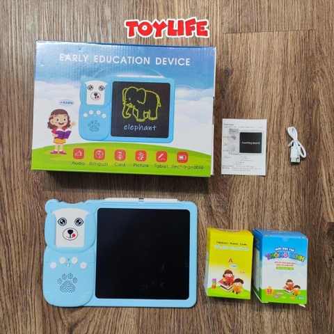 Bộ máy đọc thẻ kèm bảng vẽ led song ngữ anh việt 112 thẻ 255 thẻ cho bé đồ chơi giáo dục sớm tập đọc tập vẽ TOYLIFE