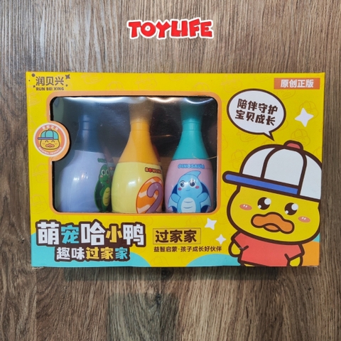 Bộ đồ chơi bowling ném bóng mini 2 bóng 6 ống cho bé trò chơi boling lăn bóng vận động an toàn cho trẻ TOYLIFE