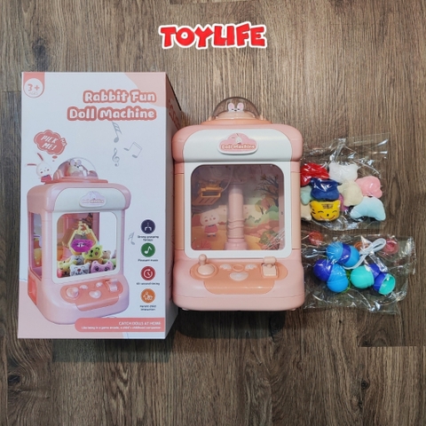 Đồ chơi máy gắp thú mini kèm sạc cho bé bộ máy gắp bóng có đèn nhạc trò chơi gắp thú thông minh an toàn cho bé toylife
