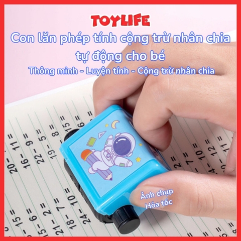 Con lăn phép tính cộng trừ nhân chia tự động cho bé máy tạo phép tính con dấu tạo phép toán thông minh cho bé thực hành
