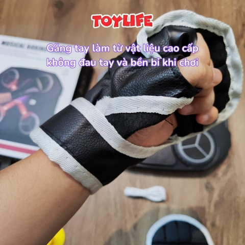 Đồ chơi đấm bốc điện tử theo nhạc kết nối bluetooth trẻ em đấm bốc theo nhạc gắn tường đấm boxing có nhạc và đèn TOYLIFE