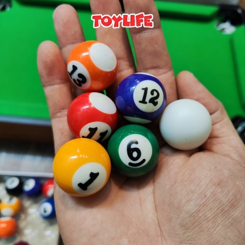 Bàn bi a mini cớ lớn bằng gỗ tằng kèm 2 gậy cho bé bàn bida mini trẻ em đồ chơi bi a to billiard snooker TOYLIFE