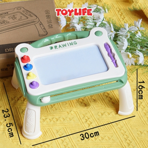 Bảng vẽ nam châm màu sắc kèm con dấu cho bé đồ chơi bảng vẽ từ tính có chân trẻ em bảng viết nam châm xóa được TOYLIFE