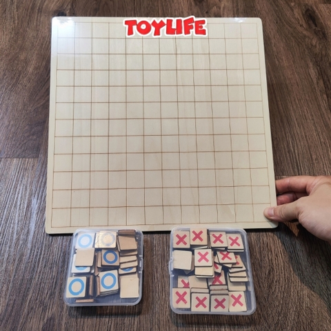 Bộ cờ caro bằng gỗ thông minh size lớn 30 cm cho bé cờ ca rô gỗ đồ chơi cờ xo trẻ em cờ caro mini TOYLIFE
