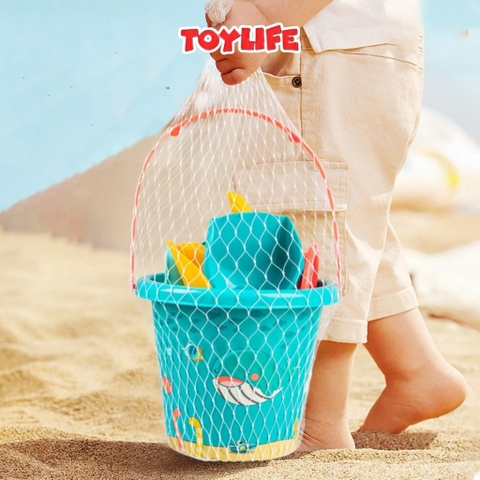 Đồ chơi xúc cát bãi biển size to 18 chi tiết cao cấp cho bé bộ xúc cát đồ chơi đi biển kèm xô nước bình tưới trẻ em