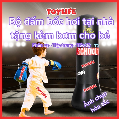 Đồ chơi đấm bốc điện tử theo nhạc kết nối bluetooth trẻ em đấm bốc theo nhạc gắn tường đấm boxing có nhạc và đèn TOYLIFE