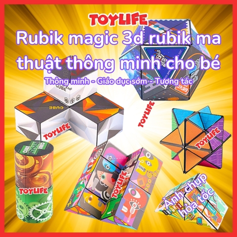Rubik magic 3d rubik ma thuật thông minh cho bé rubic ma thuật magic cube khối lập phương biến hình TOYLIFE