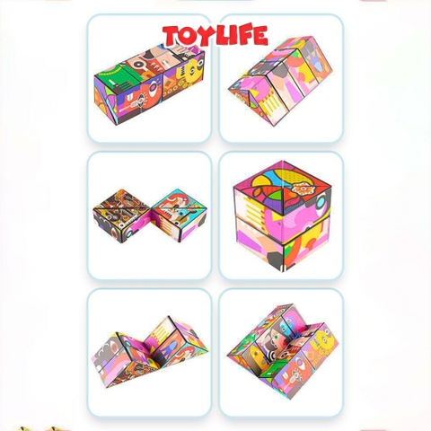 Rubik magic 3d rubik ma thuật thông minh cho bé rubic ma thuật magic cube khối lập phương biến hình TOYLIFE