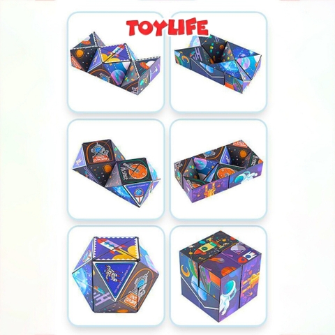 Rubik magic 3d rubik ma thuật thông minh cho bé rubic ma thuật magic cube khối lập phương biến hình TOYLIFE