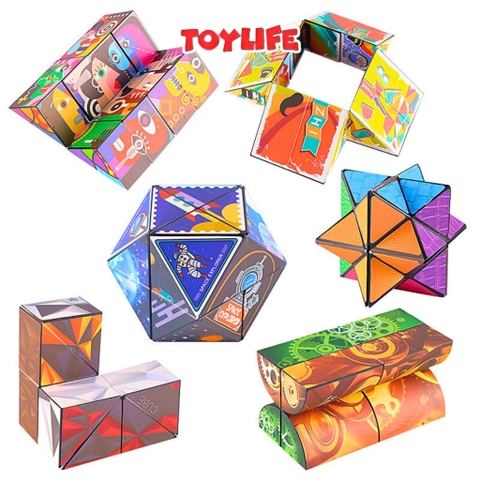 Rubik magic 3d rubik ma thuật thông minh cho bé rubic ma thuật magic cube khối lập phương biến hình TOYLIFE